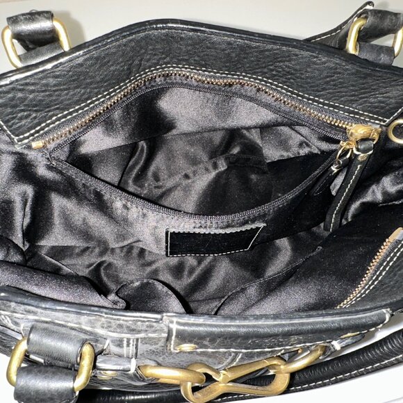 VINTAGE COACH Hampton satchel black PERFECT CONDITION Authentic 10529 - Picture 6 of 10
